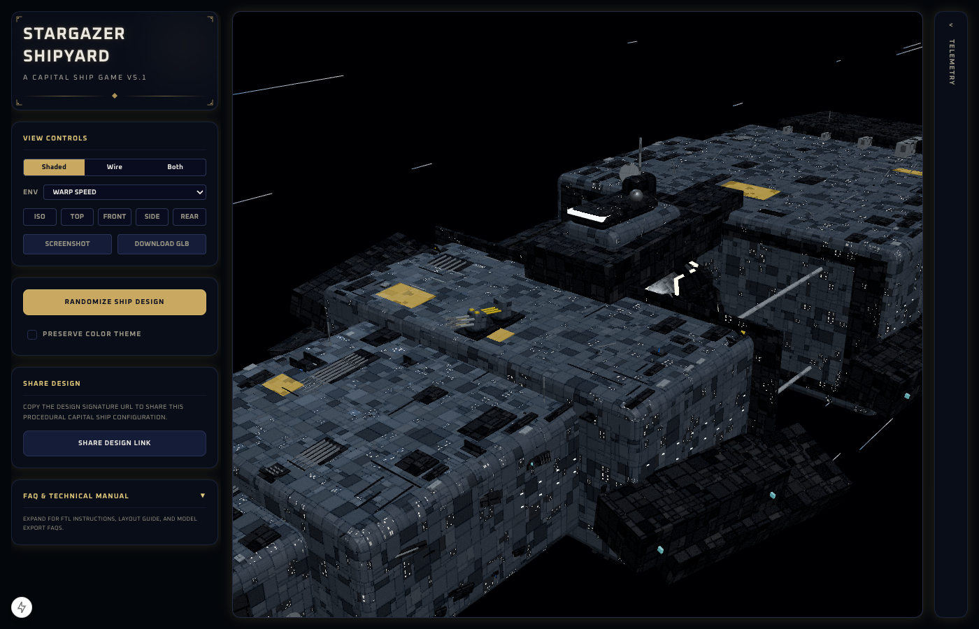 Industrial frigate reactor in three-quarter view