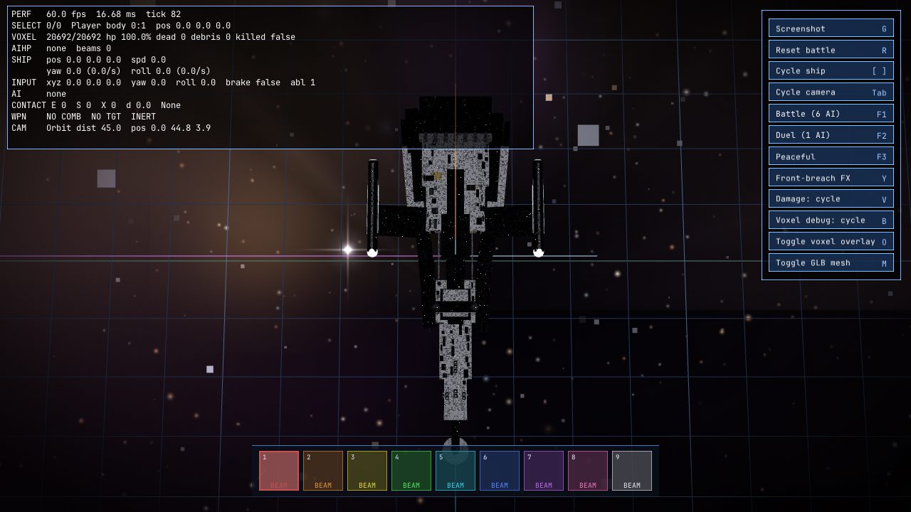 Hull lineup, top view