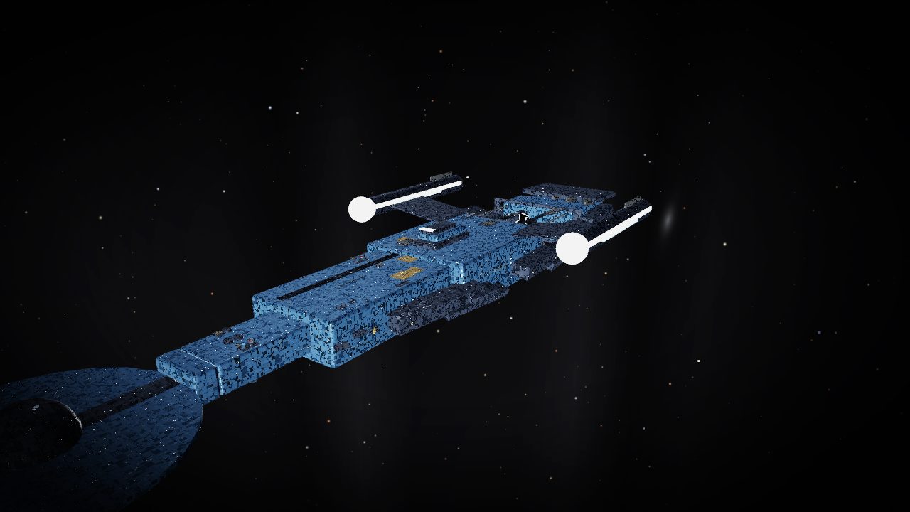 The larger explorer variant at three-quarter bow, stretched longer and painted a cooler azure, the bigger sister of the family.