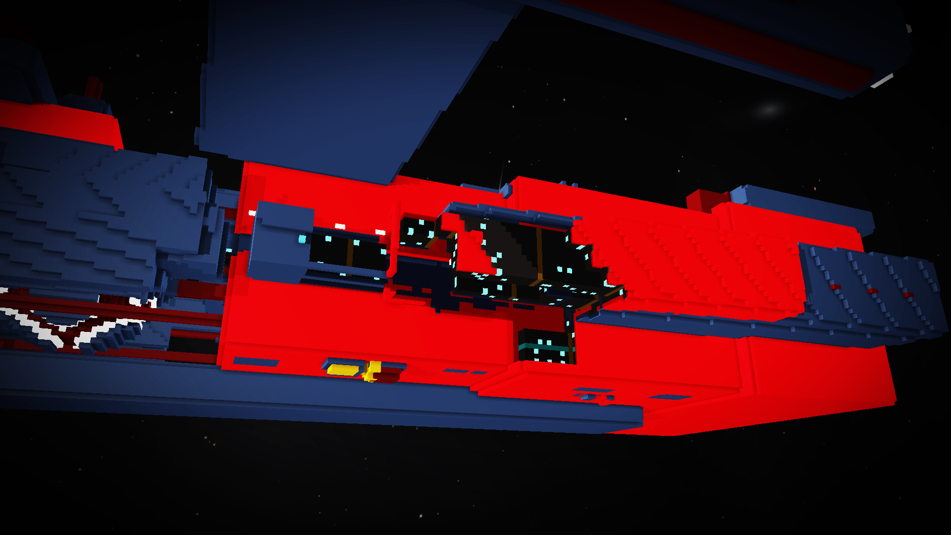 A wound torn clean through the armor, the dark interior showing in the crater.