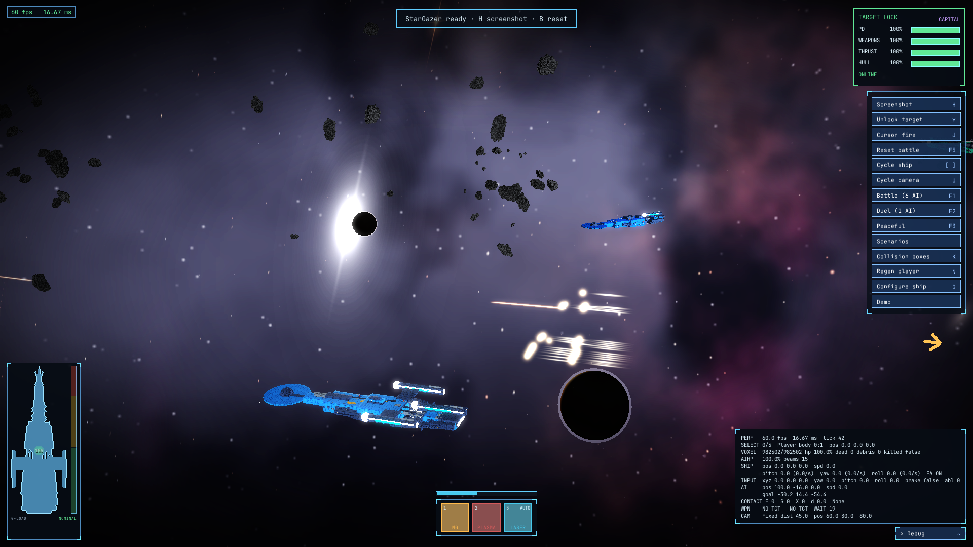 Machine gun and plasma firing together
