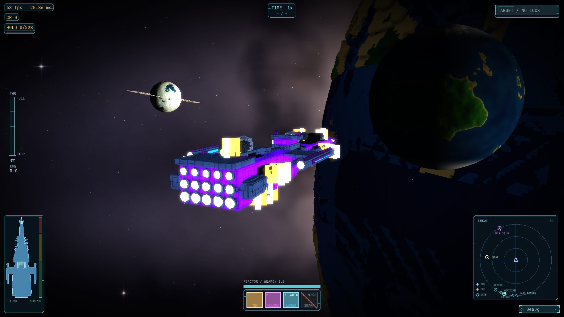 Holding station off a living world.